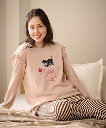 未使用タグ付　メゾピアノ ボーダールームウェアセット M 130-140 ピンク 未使用タグ付 メゾピアノ ボーダールームウェアセット M 130-140