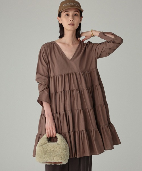 Marilyn Moon（マリリンムーン）の「【MARILYN MOON】＜別注＞ワンピース（ワンピース・レディース・ブラウン/ベージュ・FREE）」の9枚目の写真