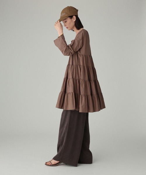 Marilyn Moon（マリリンムーン）の「【MARILYN MOON】＜別注＞ワンピース（ワンピース・レディース・ブラウン/ベージュ・FREE）」の4枚目の写真