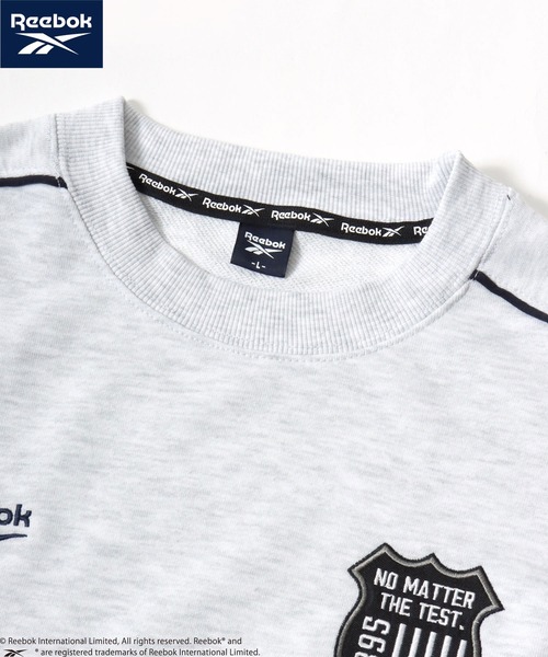 Reebok（リーボック）の「Reebok/リーボック オーバーサイズ 裏起毛 エンブレム刺繍 クルーネックスウェットト レディース メンズ トレーナー（スウェット・メンズ・アッシュグレー/ブラック・M/L/LL）」の5枚目の写真
