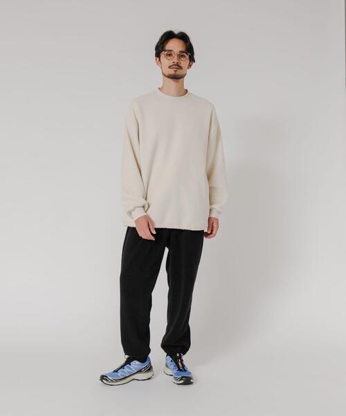 THOUSAND MILE（サウザンドマイル）の「『別注』THOUSAND MILE×URBAN RESEARCH　ニットフリースパンツ（その他パンツ・メンズ・ブラック/チャコールグレー/オフホワイト/ネイビー・MEDIUM/LARGE）」の8枚目の写真