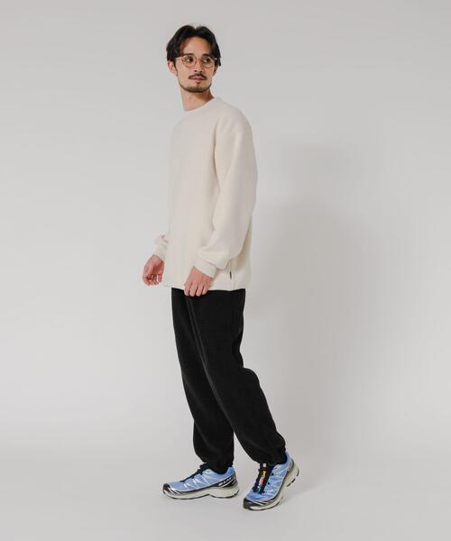 THOUSAND MILE（サウザンドマイル）の「『別注』THOUSAND MILE×URBAN RESEARCH　ニットフリースパンツ（その他パンツ・メンズ・ブラック/チャコールグレー/オフホワイト/ネイビー・MEDIUM/LARGE）」の9枚目の写真