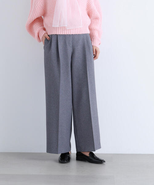 NATURAL BEAUTY BASIC（ナチュラルビューティーベーシック）の「◇【BLANC】ツイーディータックパンツ（その他パンツ・レディース・ブラウン/グレー・MEDIUM/P/S）」の4枚目の写真
