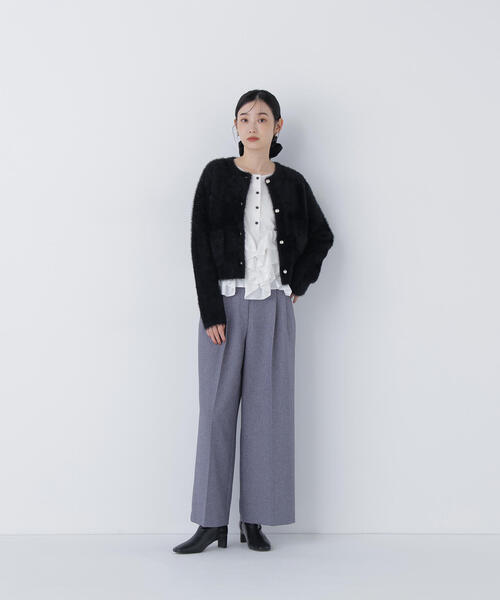 NATURAL BEAUTY BASIC（ナチュラルビューティーベーシック）の「◇【BLANC】ツイーディータックパンツ（その他パンツ・レディース・ブラウン/グレー・MEDIUM/P/S）」の9枚目の写真