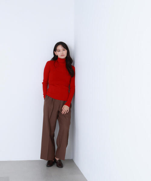 NATURAL BEAUTY BASIC（ナチュラルビューティーベーシック）の「◇【BLANC】ツイーディータックパンツ（その他パンツ・レディース・ブラウン/グレー・MEDIUM/P/S）」の16枚目の写真