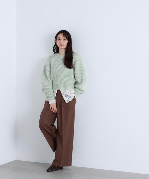 NATURAL BEAUTY BASIC（ナチュラルビューティーベーシック）の「◇【BLANC】ツイーディータックパンツ（その他パンツ・レディース・ブラウン/グレー・MEDIUM/P/S）」の19枚目の写真