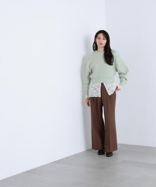 NATURAL BEAUTY BASIC（ナチュラルビューティーベーシック）の「◇【BLANC】ツイーディータックパンツ（その他パンツ・レディース・ブラウン/グレー・MEDIUM/P/S）」の20枚目の写真