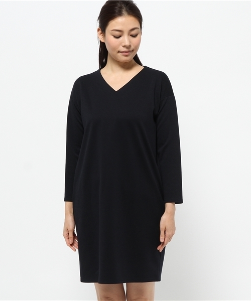 N.(N. Natural Beauty Basic)(エヌエヌナチュラルビューティーベーシック)の「ポンチサックワンピース(ワンピース・レディース・ベージュ/ネイビー/グレー/ベージュ系その他・MEDIUM)」の12枚目の写真