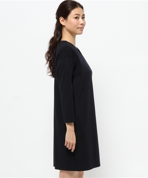 N.(N. Natural Beauty Basic)(エヌエヌナチュラルビューティーベーシック)の「ポンチサックワンピース(ワンピース・レディース・ベージュ/ネイビー/グレー/ベージュ系その他・MEDIUM)」の13枚目の写真