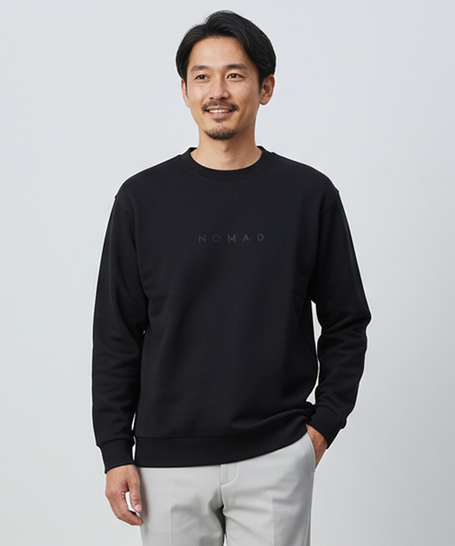 ABAHOUSE GRAY(アバハウスグレイ)の「【NOMAD】ベアポンチ ロゴ 長袖Tシャツ(Tシャツ/カットソー・メンズ・ホワイト/グレイッシュベージュ/グレー/ブラック/モカ・46/48)」の1枚目の写真
