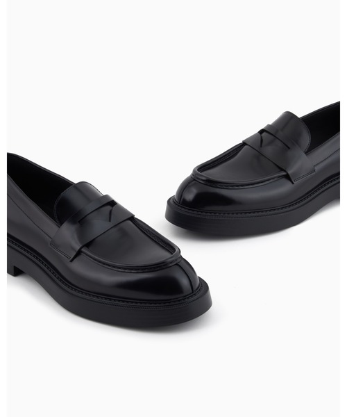 EMPORIO ARMANI（エンポリオアルマーニ）の「【エンポリオ アルマーニ】ローファー ブラッシュドレザー（ローファー・メンズ・ブラック・7/7.5/8/8.5/9）」の3枚目の写真