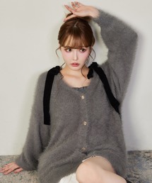 one after another NICE CLAUP | 【今すぐお届け可能!セットで着れる】milkyフェザーニットロングカーディガン(カーディガン/ボレロ)