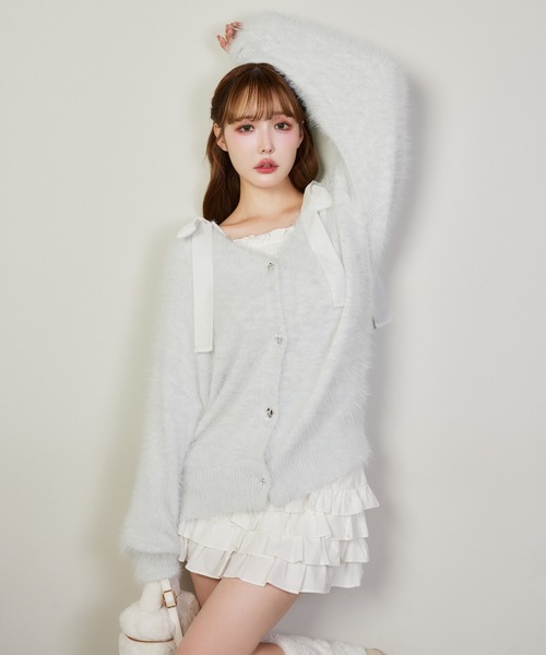 セール】milkyフェザーニットロングカーディガン（カーディガン/ボレロ