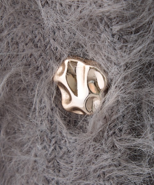 one after another NICE CLAUP（ワンアフターアナザーナイスクラップ）の「【今すぐお届け可能!セットで着れる】milkyフェザーニットロングカーディガン（カーディガン/ボレロ・レディース・ダークブラウン/ピンク/オフホワイト/グレー/サックスブルー・FREE）」の20枚目の写真