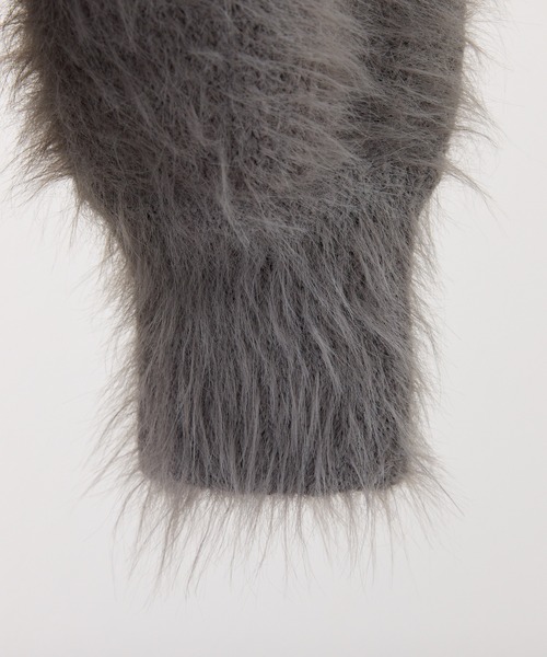 one after another NICE CLAUP（ワンアフターアナザーナイスクラップ）の「【今すぐお届け可能!セットで着れる】milkyフェザーニットロングカーディガン（カーディガン/ボレロ・レディース・ダークブラウン/ピンク/オフホワイト/グレー/サックスブルー・FREE）」の21枚目の写真