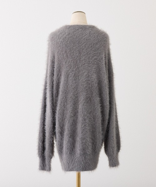 one after another NICE CLAUP（ワンアフターアナザーナイスクラップ）の「【今すぐお届け可能!セットで着れる】milkyフェザーニットロングカーディガン（カーディガン/ボレロ・レディース・ダークブラウン/ピンク/オフホワイト/グレー/サックスブルー・FREE）」の18枚目の写真