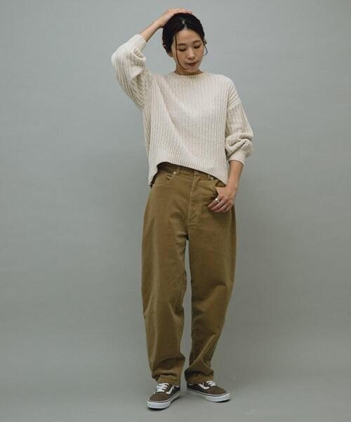 URBAN RESEARCH Sonny Label（アーバンリサーチサニーレーベル）の「コーデュロイカーブパンツ（その他パンツ・レディース・ベージュ/オフホワイト/チャコールグレー・36/38）」の21枚目の写真