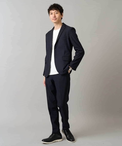 a.v.v(アーヴェヴェ)の「【ジャケット映えカットソー】ブロックリンクスジャカードクルーネックTシャツ 通勤/ビジネス/ジャケット【イージーケア/毛玉になりにくい/洗濯機で洗える】〈ON/(Tシャツ/カットソー・メンズ・ブラック/グリーン/ホワイト・46/48/50)」の17枚目の写真