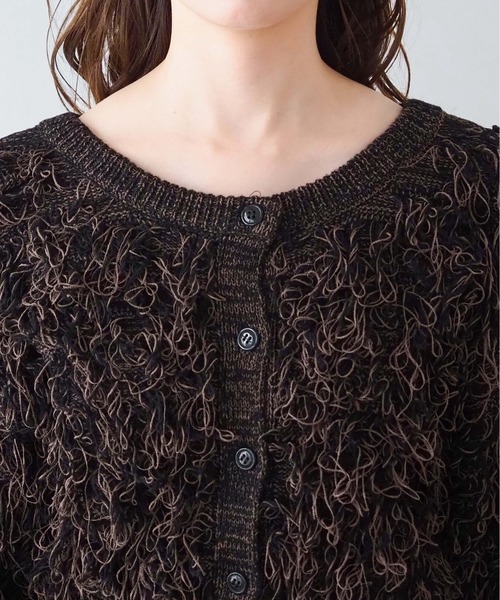 tiptop（ティップトップ）の「ループフリンジ２wayニット（カーディガン/ボレロ・レディース・ブラック/アイボリー/チャコールグレー・FREE）」の12枚目の写真