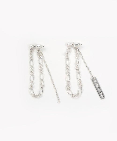 Nothing And Others(ナッシングアンドアザーズ)の「「Nothing And Others/ナッシングアンドアザーズ」Swaying Chain Pierce(ピアス(両耳用)・レディース・シルバー/マルチ・FREE)」の1枚目の写真
