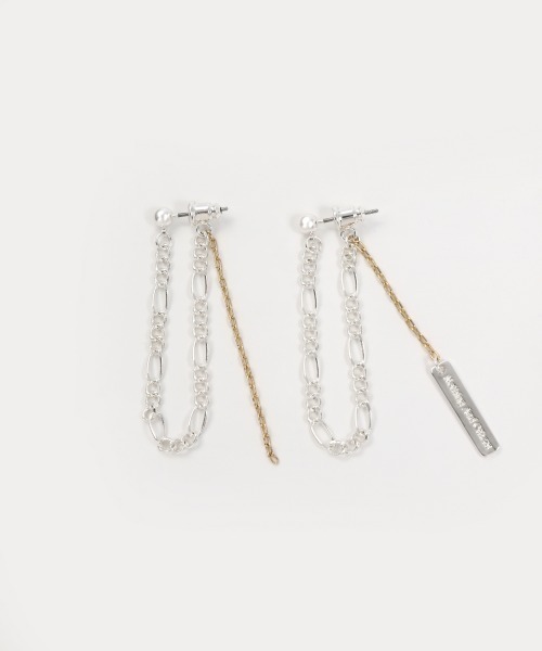 Nothing And Others(ナッシングアンドアザーズ)の「「Nothing And Others/ナッシングアンドアザーズ」Swaying Chain Pierce(ピアス(両耳用)・レディース・シルバー/マルチ・FREE)」の2枚目の写真