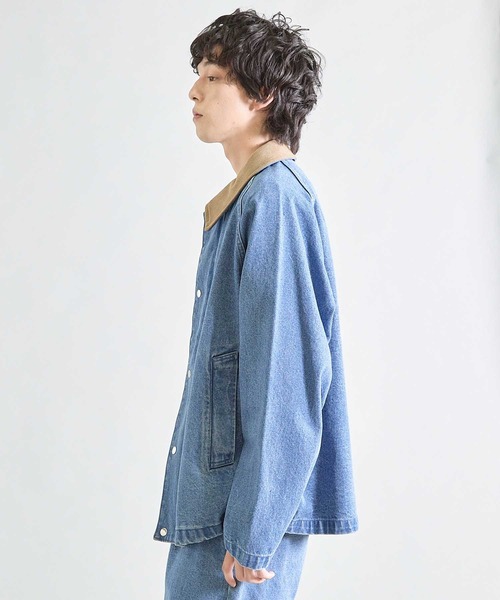 UNION STATION(ユニオンステーション)の「BOXY デニムジャケット(デニムジャケット・メンズ・ブルー/ブラック・M/L)」の13枚目の写真