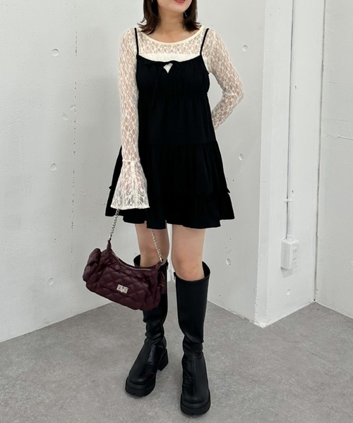 archives(アルシーヴ)の「ティアードキャミチュニック(チュニック・レディース・アイボリー/ブラック・MEDIUM)」の9枚目の写真