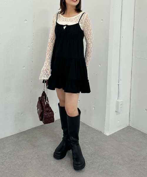 archives(アルシーヴ)の「ティアードキャミチュニック(チュニック・レディース・アイボリー/ブラック・MEDIUM)」の8枚目の写真