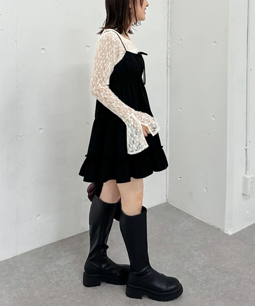 archives(アルシーヴ)の「ティアードキャミチュニック(チュニック・レディース・アイボリー/ブラック・MEDIUM)」の13枚目の写真