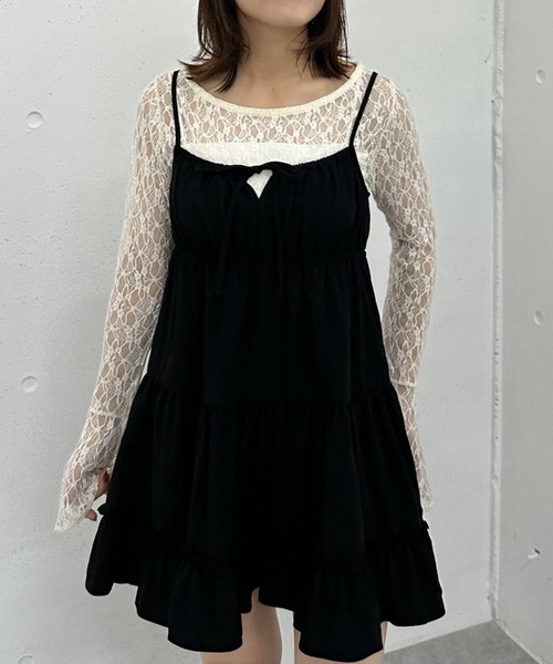 archives(アルシーヴ)の「ティアードキャミチュニック(チュニック・レディース・アイボリー/ブラック・MEDIUM)」の3枚目の写真