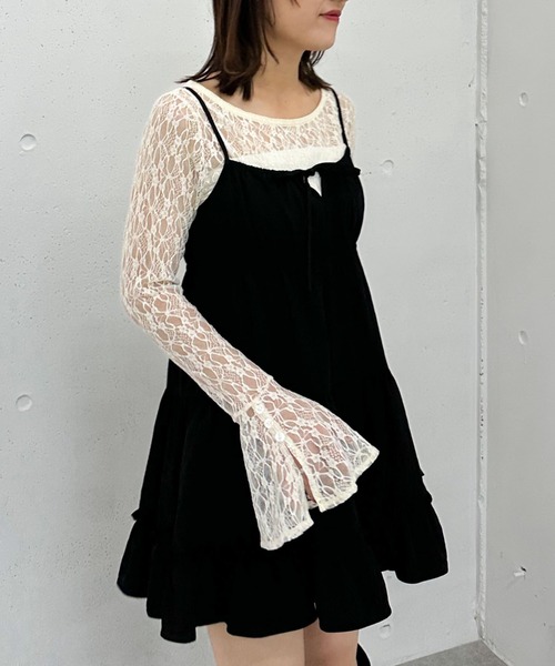 archives(アルシーヴ)の「ティアードキャミチュニック(チュニック・レディース・アイボリー/ブラック・MEDIUM)」の6枚目の写真