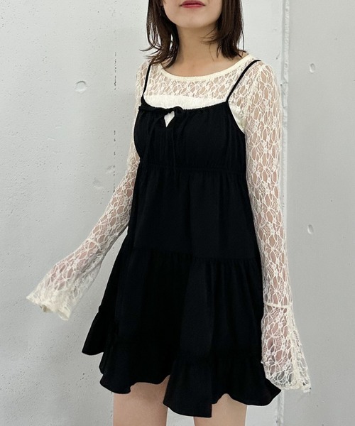 archives(アルシーヴ)の「ティアードキャミチュニック(チュニック・レディース・アイボリー/ブラック・MEDIUM)」の5枚目の写真