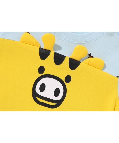 A・BATHING APE APE BABYMILO エイプ マイロ ロンパース BABY MILO MONOGRAM FACE FRIENDS ROMPERS（ロンパース）｜A BATHING