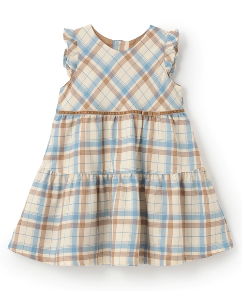 sense of wonder（センスオブワンダー）の「チェックジャンパースカート（ジャンパースカート・キッズ・ホワイト系/ワイン・120cm/130cm/90cm/100cm/110cm）」の2枚目の写真