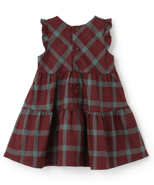 sense of wonder（センスオブワンダー）の「チェックジャンパースカート（ジャンパースカート・キッズ・ホワイト系/ワイン・120cm/130cm/90cm/100cm/110cm）」の3枚目の写真