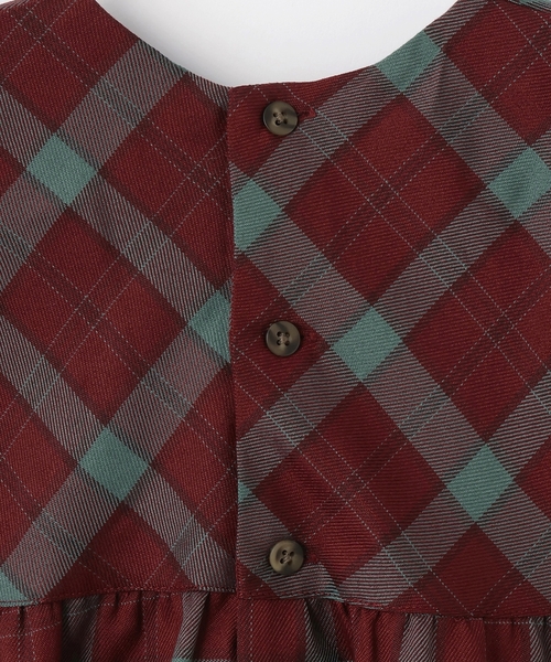 sense of wonder（センスオブワンダー）の「チェックジャンパースカート（ジャンパースカート・キッズ・ホワイト系/ワイン・120cm/130cm/90cm/100cm/110cm）」の8枚目の写真