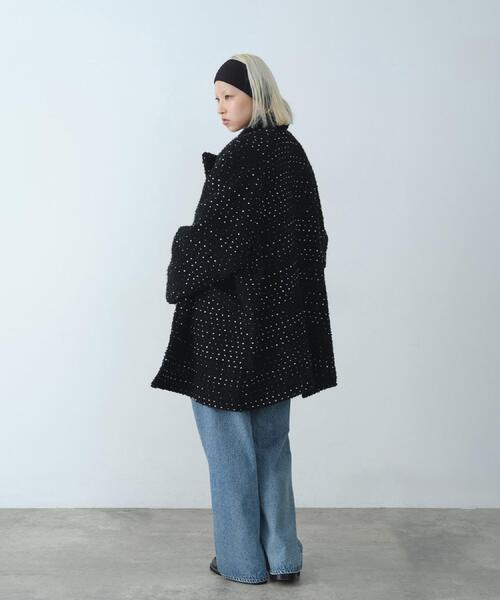 CODE A（コードエー）の「dot tweed coat（チェスターコート・レディース・ブラック系3・00）」の6枚目の写真