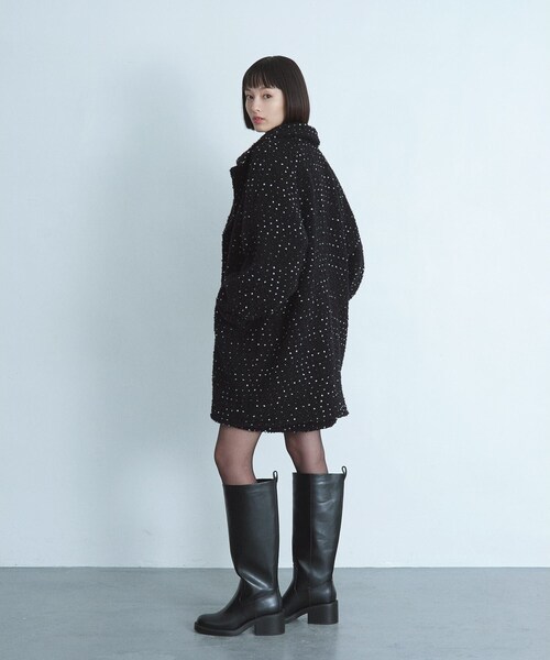 CODE A（コードエー）の「dot tweed coat（チェスターコート・レディース・ブラック系3・00）」の11枚目の写真