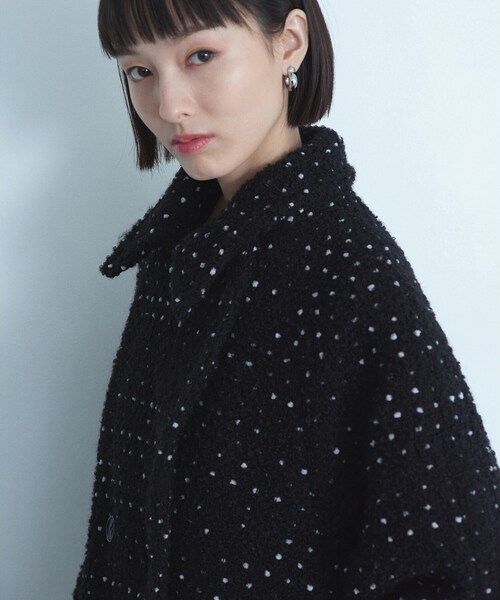 CODE A（コードエー）の「dot tweed coat（チェスターコート・レディース・ブラック系3・00）」の13枚目の写真