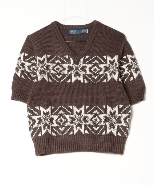 ラルフローレン総柄セーター Polo by Ralph Lauren ポロラルフローレンL ニット総柄