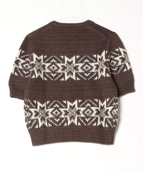 スノーフレーク Vネック ショートスリーブ セーター（ニット/セーター