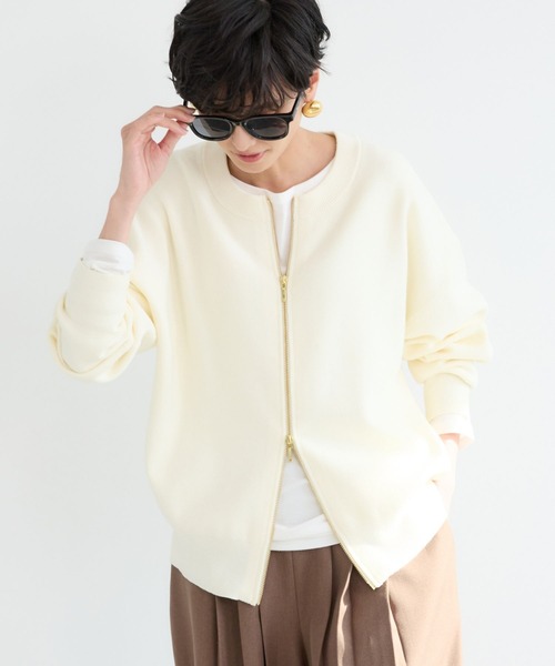 BARNYARDSTORM（バンヤードストーム）の「BARNYARDSTORM / ミラノリブZIPカーデ＜セットアップ対応＞【WEB限定】（カーディガン/ボレロ・レディース・オフホワイト/グレー/ブラック/ブラウン/ライトグレー/ホワイト系その他/ネイビー/ピンク・FREE）」の10枚目の写真