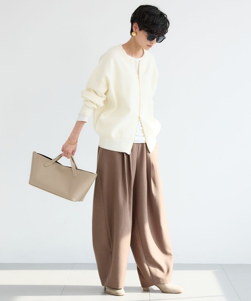 BARNYARDSTORM（バンヤードストーム）の「BARNYARDSTORM / ミラノリブZIPカーデ＜セットアップ対応＞【WEB限定】（カーディガン/ボレロ・レディース・オフホワイト/グレー/ブラック/ブラウン/ライトグレー/ホワイト系その他/ネイビー/ピンク・FREE）」の11枚目の写真