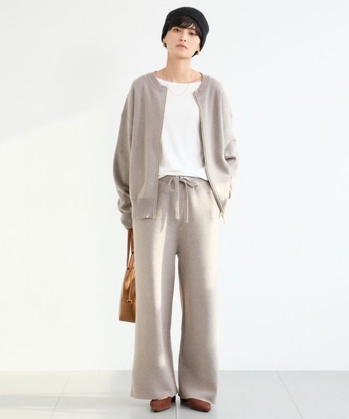 BARNYARDSTORM（バンヤードストーム）の「BARNYARDSTORM / ミラノリブZIPカーデ＜セットアップ対応＞【WEB限定】（カーディガン/ボレロ・レディース・オフホワイト/グレー/ブラック/ブラウン/ライトグレー/ホワイト系その他/ネイビー/ピンク・FREE）」の15枚目の写真