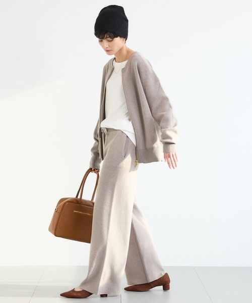 BARNYARDSTORM（バンヤードストーム）の「BARNYARDSTORM / ミラノリブZIPカーデ＜セットアップ対応＞【WEB限定】（カーディガン/ボレロ・レディース・オフホワイト/グレー/ブラック/ブラウン/ライトグレー/ホワイト系その他/ネイビー/ピンク・FREE）」の16枚目の写真