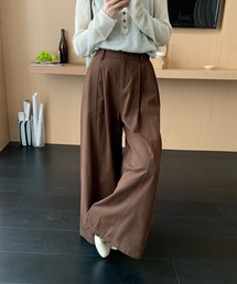 タック ワイドパンツ