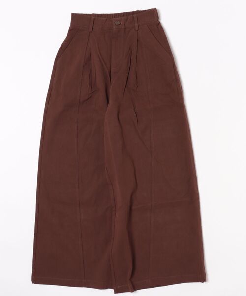 aimoha（アイモハ）の「タック ワイドパンツ（スラックス・レディース・ライトベージュ/ブラック/チョコ・LARGE/MEDIUM）」の9枚目の写真
