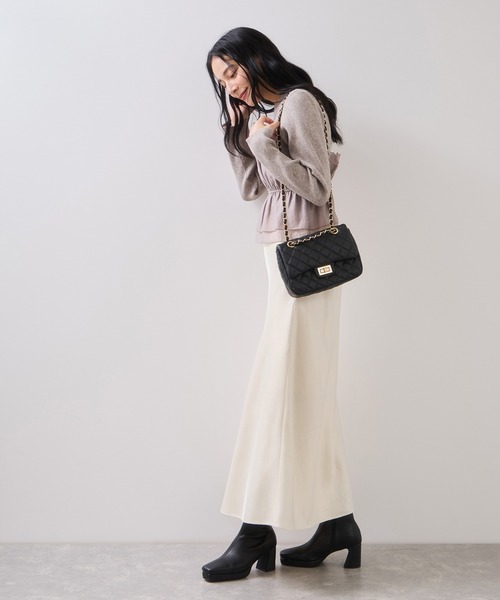 VIS（ビス）の「シャイニーナローフレアスカート（スカート・レディース・キナリ/ブラック・FREE）」の22枚目の写真