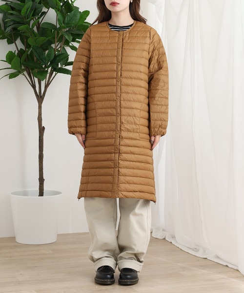 OMNES(オムネス)の「インナーダウン サイドジップロングジャケット(その他アウター・レディース・アイボリー/キャメル・L/M)」の11枚目の写真