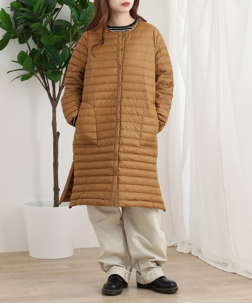 OMNES(オムネス)の「インナーダウン サイドジップロングジャケット(その他アウター・レディース・アイボリー/キャメル・L/M)」の8枚目の写真